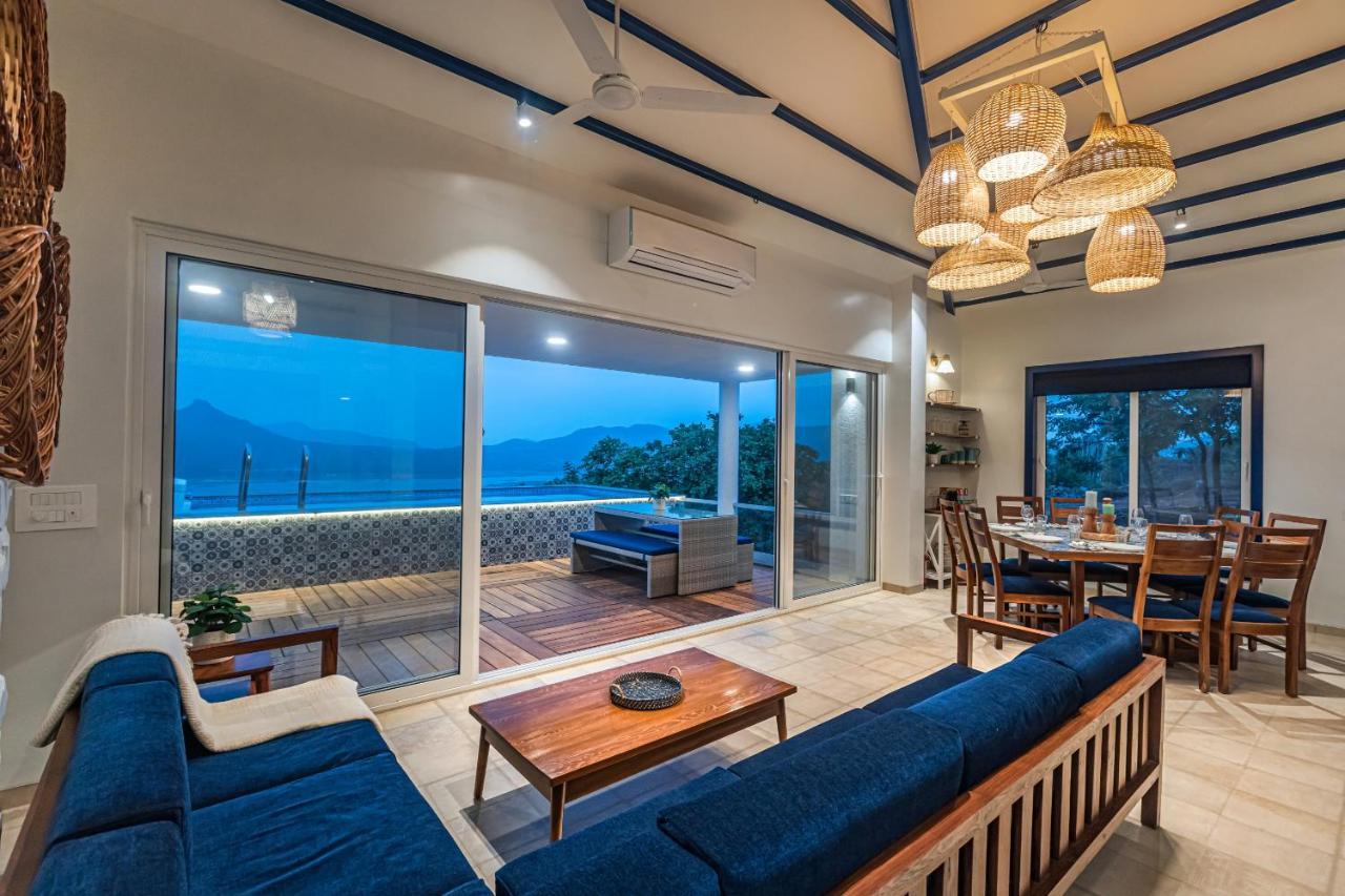 Saffronstays Kaia Waters By Kosha Villas, Pawna - Greek Style Villa With Panoramic View Of Pawna Lake Kolvan Esterno foto