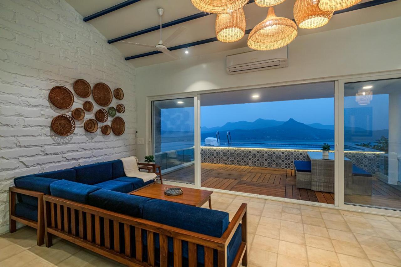 Saffronstays Kaia Waters By Kosha Villas, Pawna - Greek Style Villa With Panoramic View Of Pawna Lake Kolvan Esterno foto
