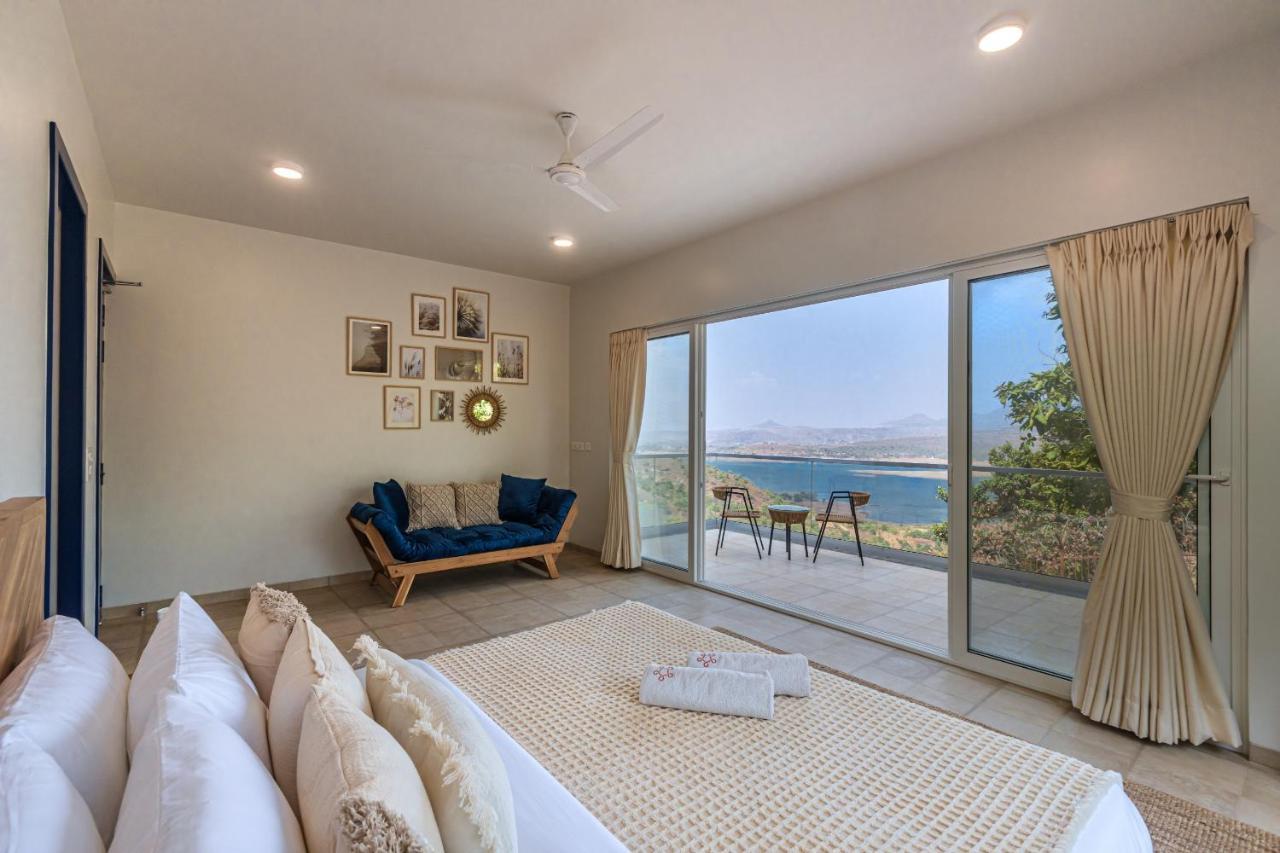 Saffronstays Kaia Waters By Kosha Villas, Pawna - Greek Style Villa With Panoramic View Of Pawna Lake Kolvan Esterno foto